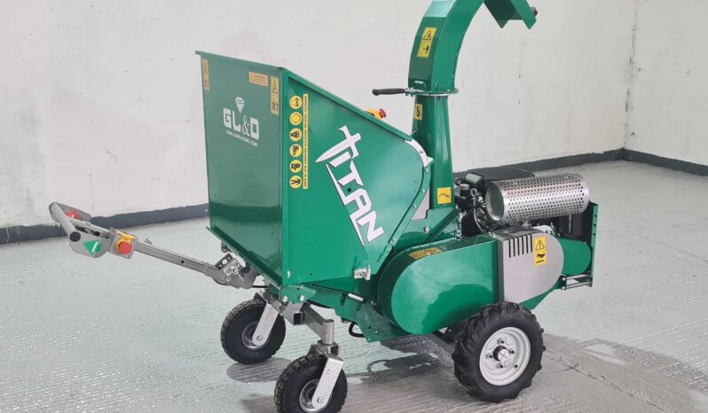 New GL D SRL TITAN Hydrostatic Wheeled Bio Chipper with 22hp Honda Engine Wood Chipper full